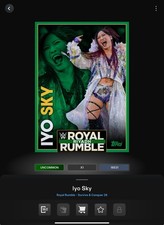 VIDEOGAME Topps WWE Slam 26 -ROYAL RUMBLE SURVIVE & CONQUER Green - IYO SKY
