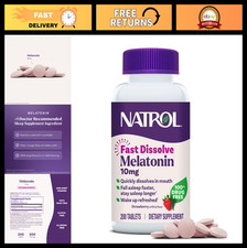 Melatonin 10mg Fast Dissolve Tablets - Strawberry Flavor, 200 Count  Sleep Aid