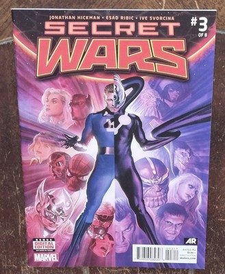 Secret Wars #3A by Jonathan Hickman & Esad Ribic, (2015, Marvel)