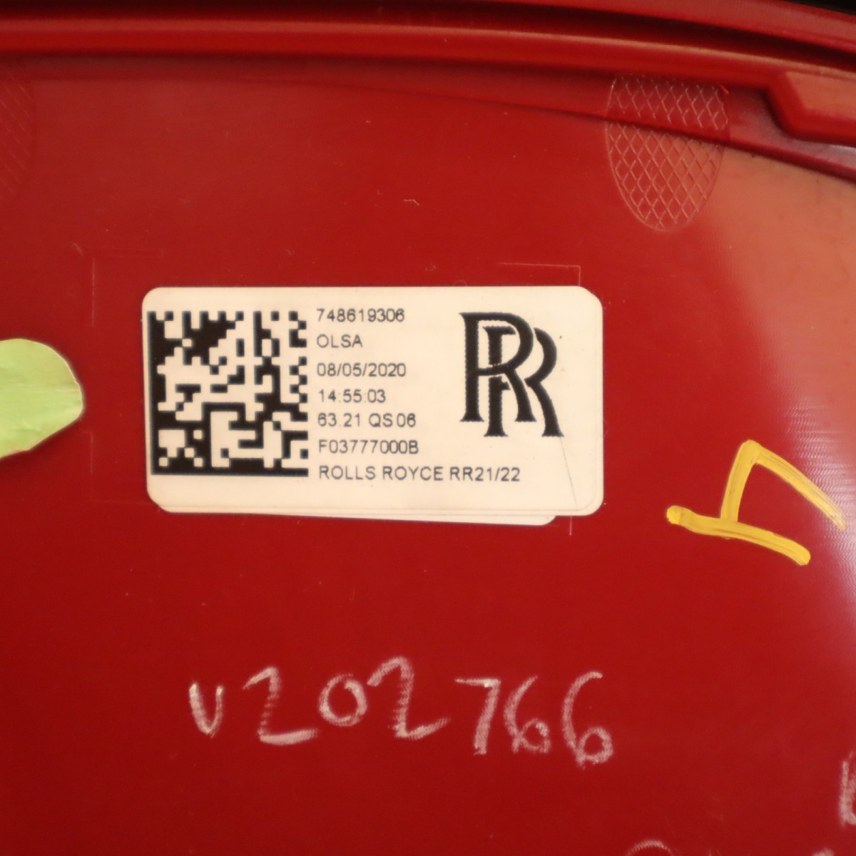ROLLS ROYCE GHOST TAIL LIGHT LEFT DRIVER 2021 2022 2023 748619306 LED OEM