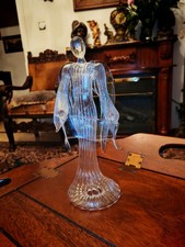 Große Engel-Skulptur aus Kristallglas  Handarbeit Kunstglas 1990er H ca.27 cm