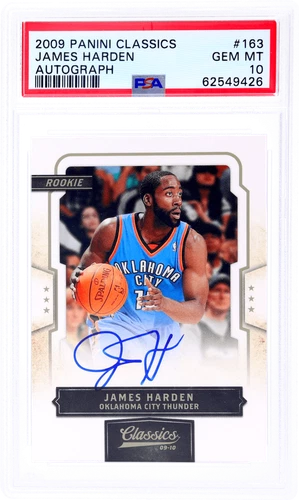 2009 Panini Classics James Harden Rookie Auto #163 /499 PSA 10 Rookie RC