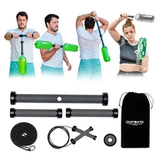 Modular Fitness Equipment Doubles as Clubbell, Mace, Forearm Roller, Jump Rop...