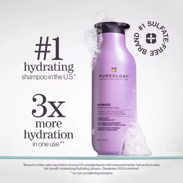 Champú hidratado Pureology 9 oz / Acondicionador 9 oz / Sin enjuague 21 6,7 oz o paquete de kit Foto 4 de 4
