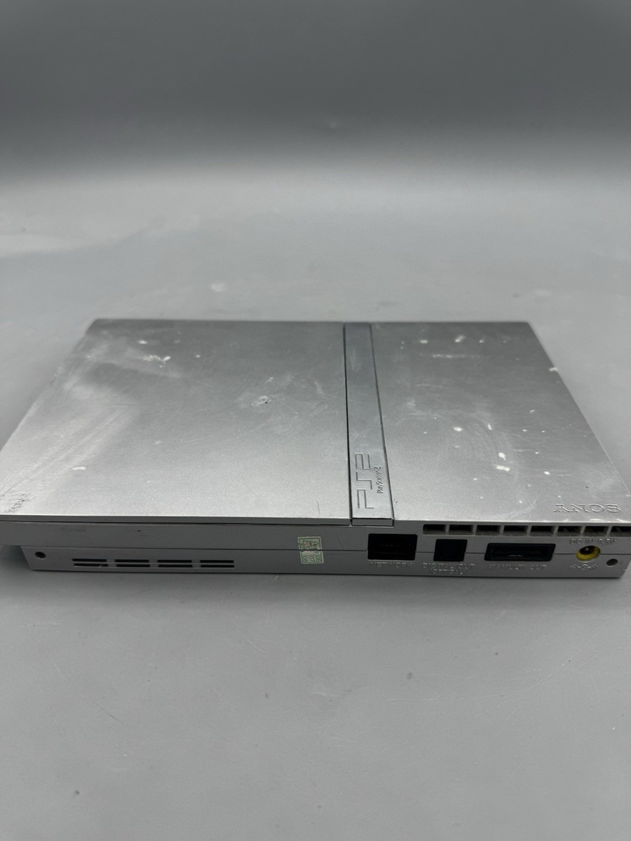 PlayStation 2 PS2 Slim Silver SCPH-75004 PAL Console Only CLEANED