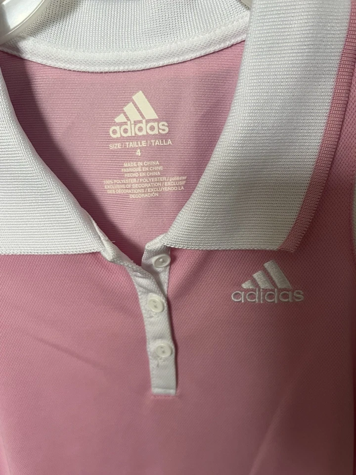 Adidas Girls Pink Tennis Dress Size 4 - Image 3 of 4