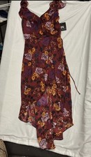 IN San Francisco women’s velvet Floral dress size medium