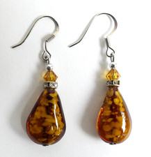 Ohrhänger in Tropfenform (Drop) aus original Murano-Glas