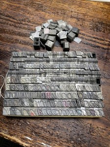 LETTERPRESS LEAD TYPE 48 Pt CORONET BOLD Caps & Lower