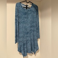 Michael Kors Blue Long Sleeve Dress Size S