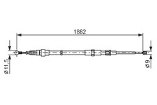 BOSCH Bremsseil Seilzug Feststellbremse 1 987 482 193 für SKODA 5J7 ROOMSTER 5J