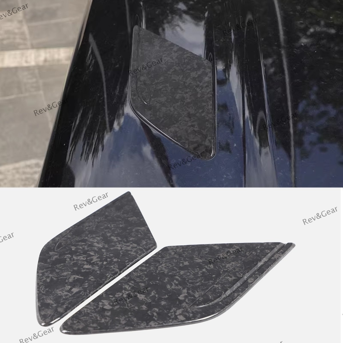 2* Forged Carbon Fiber for LR Range Rover Sport 2023-2025 Front Hood Trim Cover