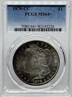 1878-CC Morgan Silver Dollar $1 - Certified PCGS MS64+ Plus Grade - Great Toning