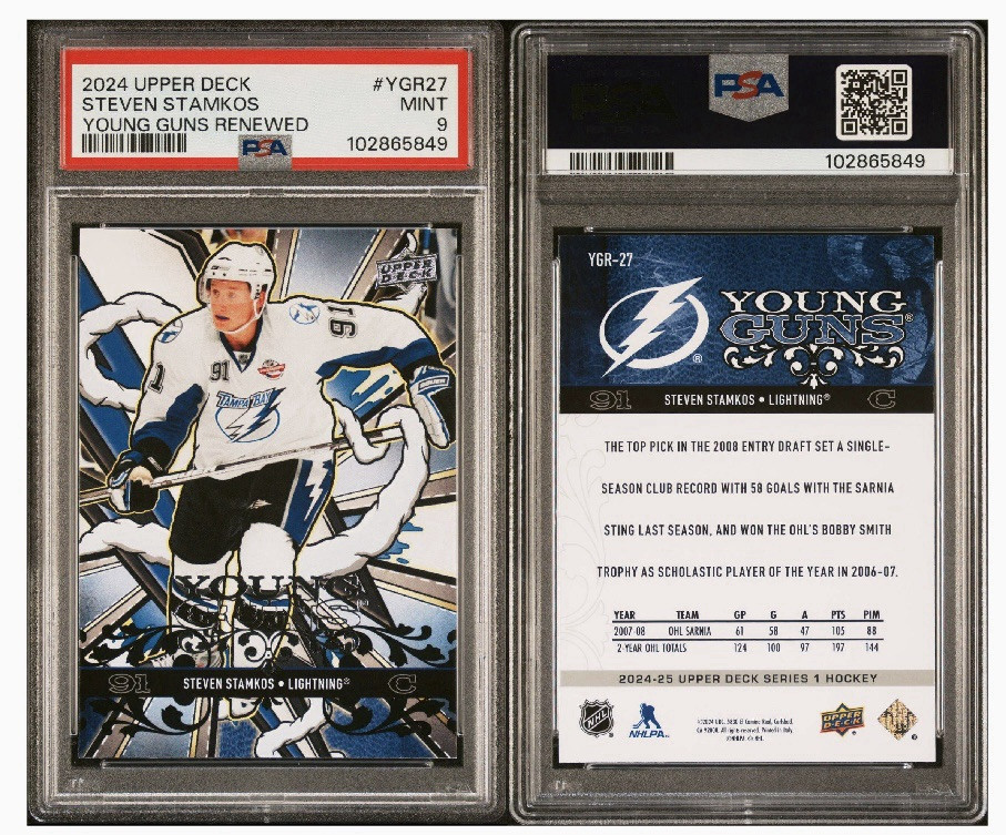 2024-25 Upper Deck Young Guns Renewed Steven Stamkos PSA 9 #YGR-27