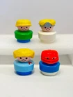 Vtg 1990'S FISHER PRICE CHUNKY LITTLE PEOPLE Football Player Stewardess Dentist+