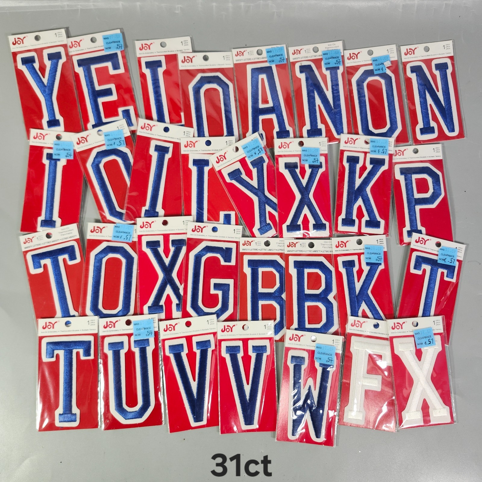 Letters Numbers 319pcs 1"-4" Dyeable Mixed Font Size Lot
