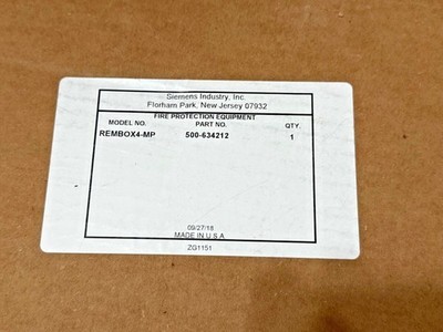 Siemens REMBOX4-MP 500-634212 Mounting Plate for REMBOX4 Enclosure (NEW IN BOX)