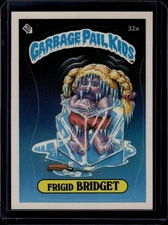 1985 Garbage Pail Kids Series 1 Sticker Matte Finish #32a Frigid Bridget, Ex/Nm