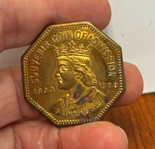 1903 St. Louis So Called Dollar Louisiana Purchase Souvenir Coin NO RESERVE