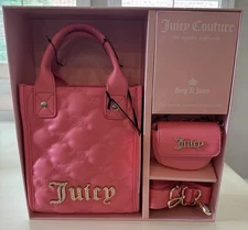 Juicy Couture Taking The Lead 3 Piece Set, Pink Lemonade Quilt *NIB*