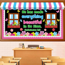 Spring Religious Bulletin Board Decoration Set for Classroom and Home