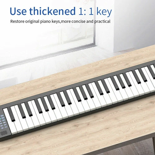 88-Tasten klappbar Keyboard Digitalpiano elektrisch Klavier mit Umhängetasche DE - Bild 8 von 12