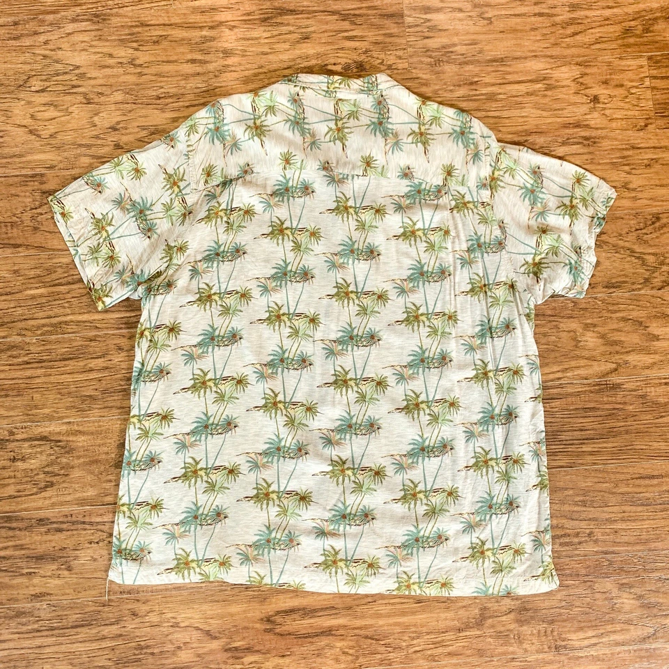 Camisa Steve & Barry’s Tropical Hawaiana Palmera Abotonada XXL Foto 3 de 4