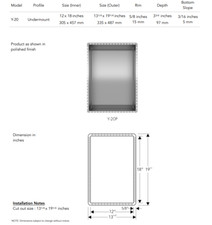 New Shower Niche - White 12"x18" - Undermount - Neelnox Y Shelf : Y-20WHT