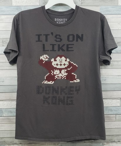 Nintendo Donkey Kong T shirt Mens Medium Its On Like Donkey Kong Charcoal