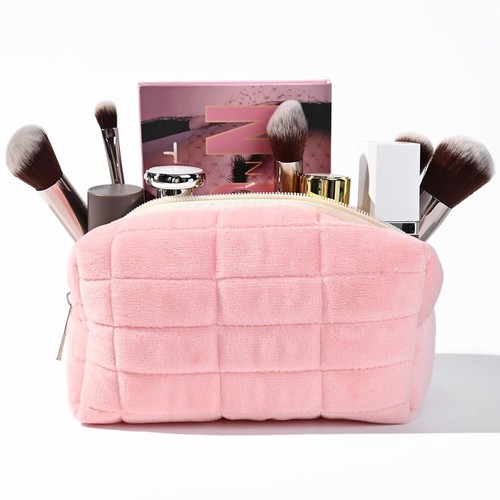 Plush Makeup Bag Travel Cosmetic Case Makeup Organizer Cosmetic Storage - Picture 3 of 9