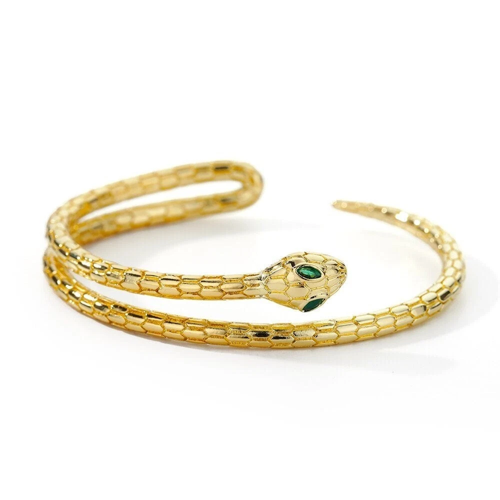 18k gold snake sale bracelet