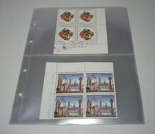 SAFE 10 FOGLI CON 2 SCOMPARTI PER FRANCOBOLLI QUARTINE