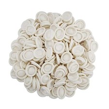 100PCS WHITE LATEX FINGER COTS NAIL PROTECTION MEDICAL RUBBER DRESSING GLOVES UK