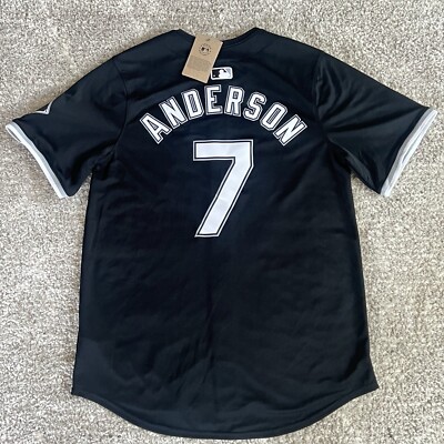 Nike Chicago White Sox #7 Anderson Black New Baseball Jersey