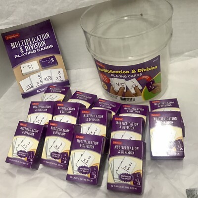 Multiplication and Division Game by Lakeshore Set of 14 in Tub / Guide  Playing 