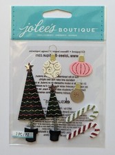 Jolee's Christmas Decorations Scrapbooking Stickers Trees Candy Canes Ornaments