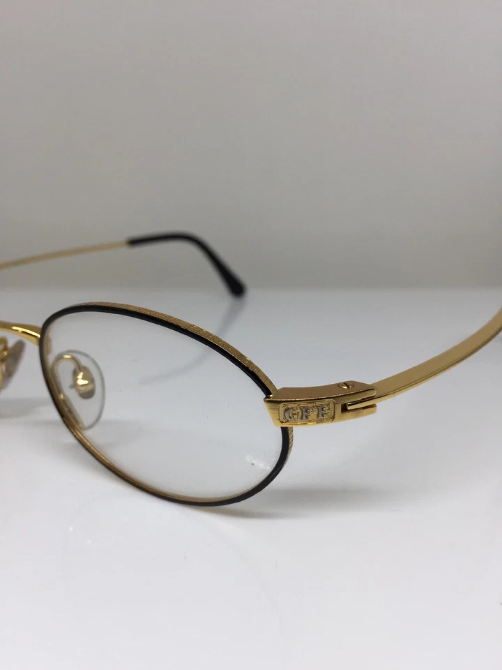New Vintage GIANFRANCO FERRE GFF 355 Eyeglasses M. 355 C. 8ST Black & Gold Italy - Image 3 of 4