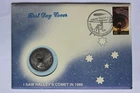Australia PNC 1986 HALLEY's COMET Stamp Medal FDC Alice Springs  (3363153/H1)