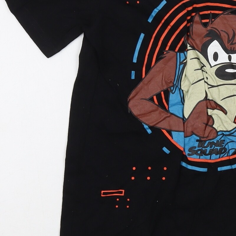 T-shirt Space Jam Garçon – Noir – Taille 9-10 Ans – Coton – Occasion