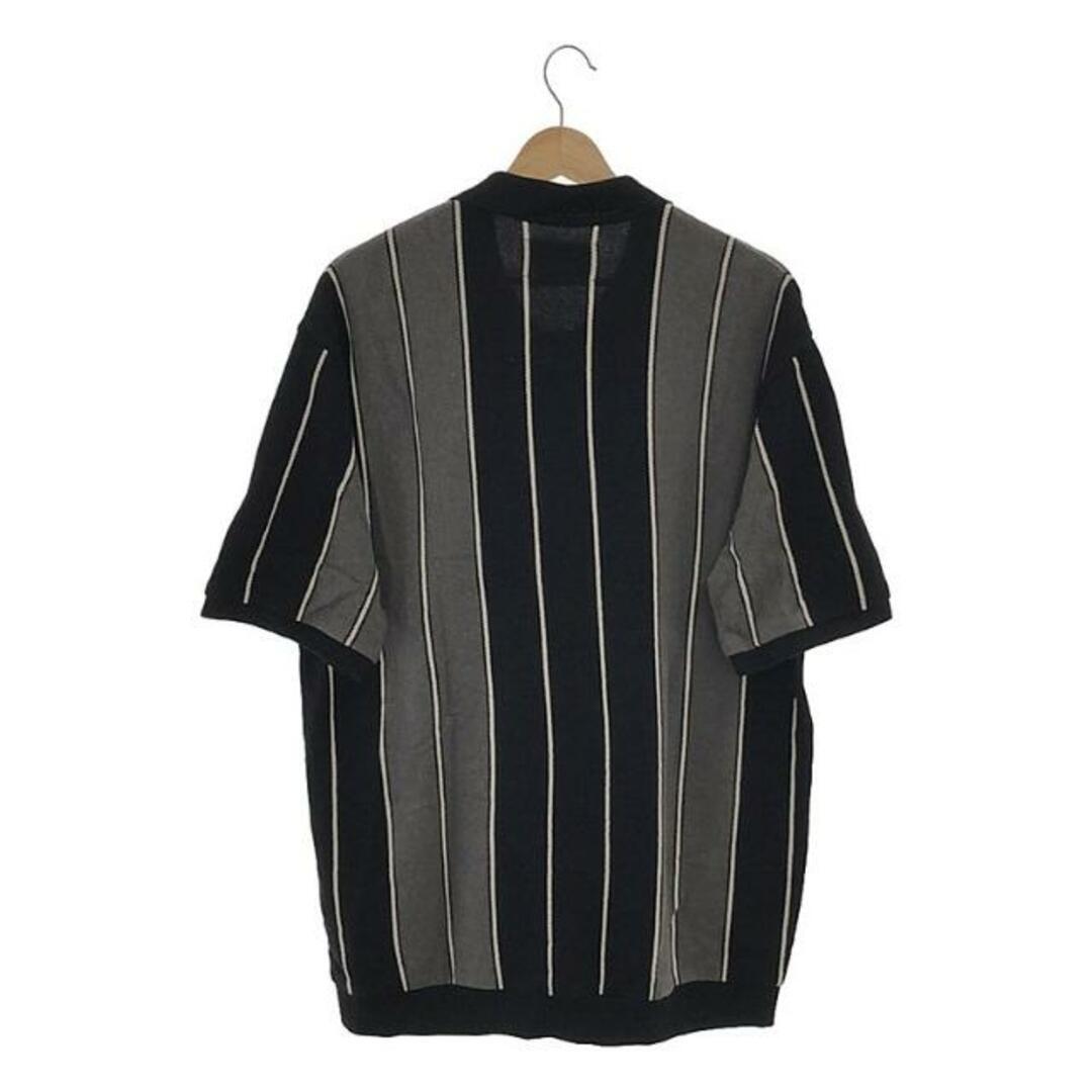 WACKO MARIA STRIPED KNIT POLO SHIRT COTTON RAYON SILK XL WACKO MARIA STRIPED KNIT POLO SHIRT COTTON RAYON SILK XL