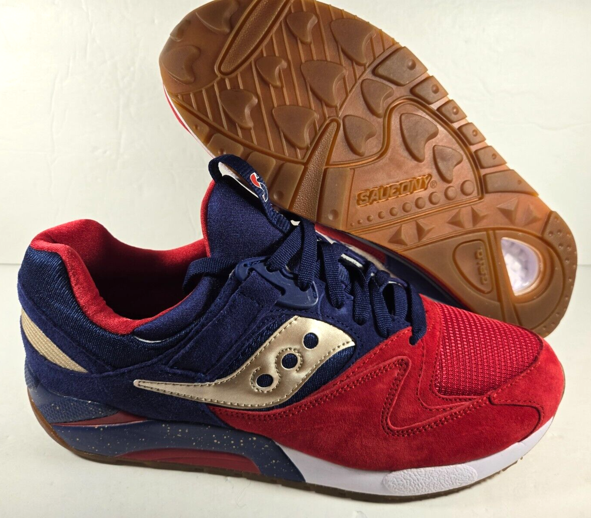Saucony Grid 9000 Sparring European Exclusive Navy/Red Shoes  display picture 2