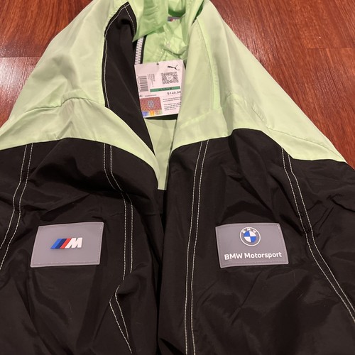 Puma Men’s BMW Motorsport Statement Woven Jacket 533315-05 Large L Green Black - Picture 5 of 8