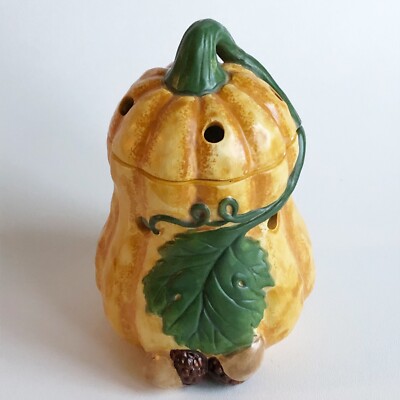 Yankee Candle Ceramic Pumpkin Squash Acorns Tart Wax Warmer Autumn Fall 7.5''