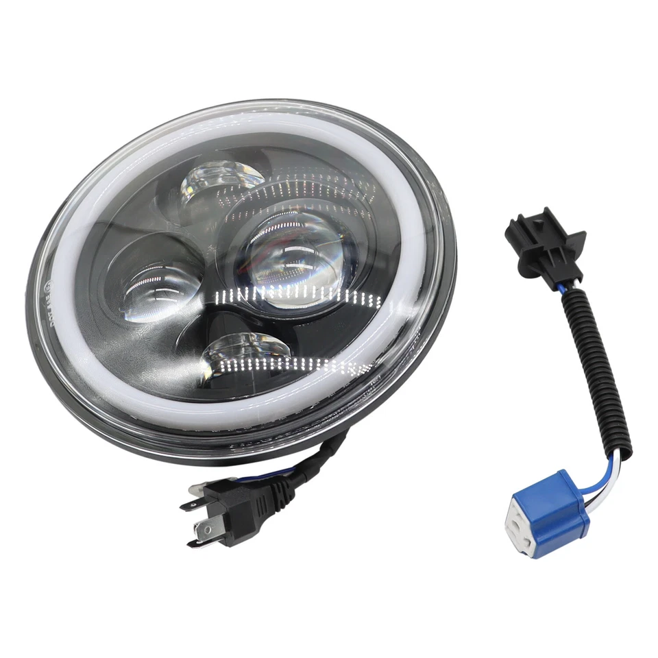 For Honda CX500C CM400T CB750 Bobber Motorcycle 7" Headlight Ring Hi/Lo DRL Lamp Foto 3 de 4