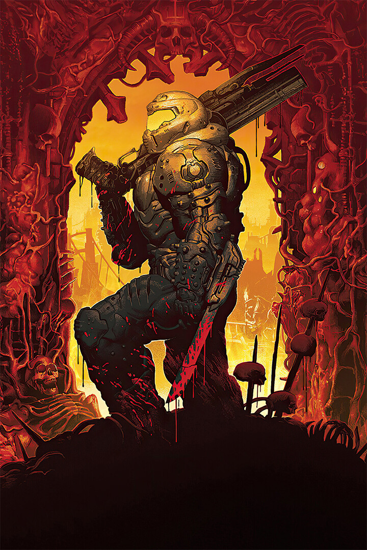 Doom Eternal Game Doom Game Lover 2016 Wall Art Home Decor