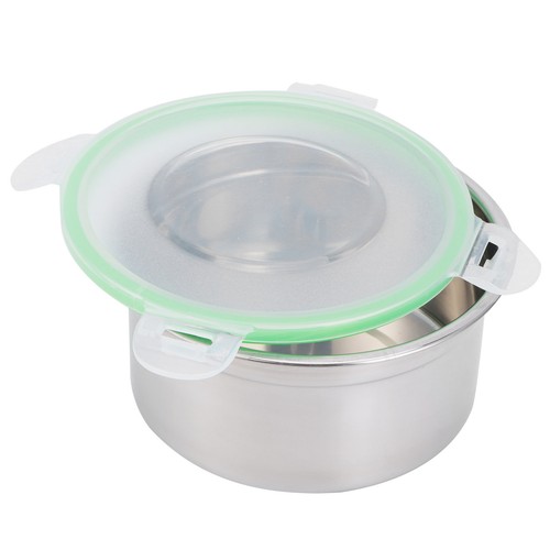 3Pcs/Set Fridge Storage Box 304 Stainless Steel Sealed Preservation Bowl Food - Picture 9 of 12