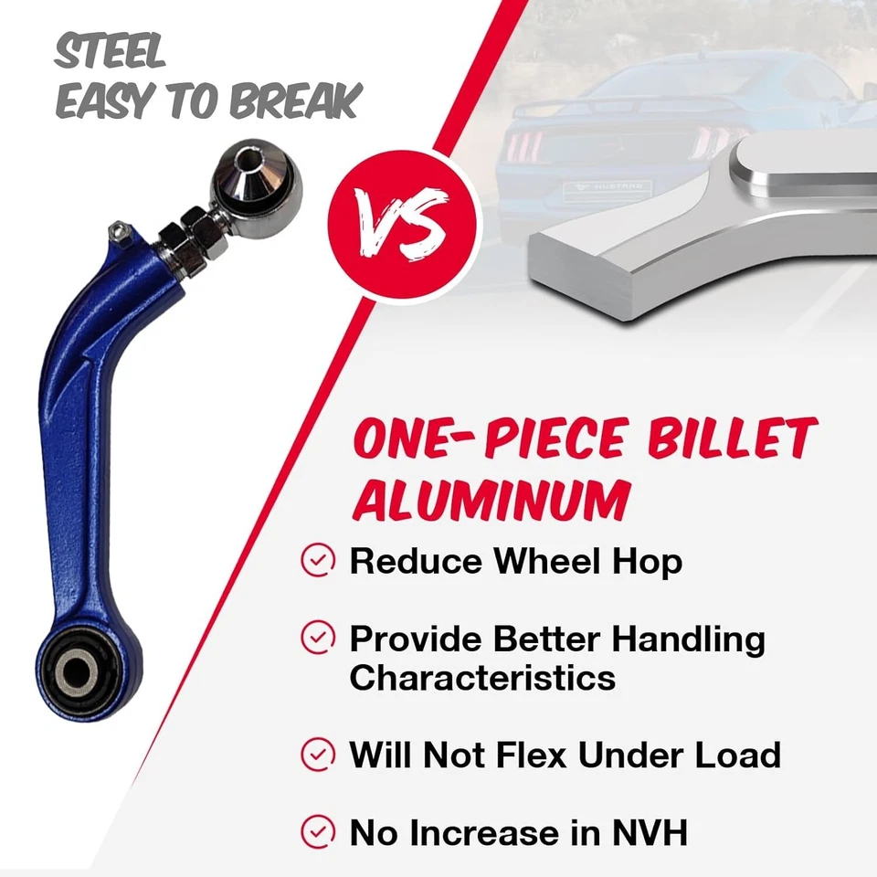 Brazos inclinables traseros ajustables KSP -3° a +3° para Ford Mustang S550 2015-2024 2 piezas Foto 3 de 4