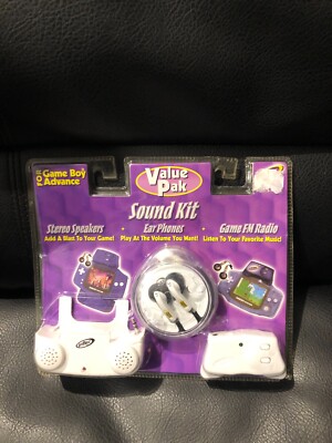 2003 Intec Gameboy Advance Sound Kit white Pack GBA stereo earphones