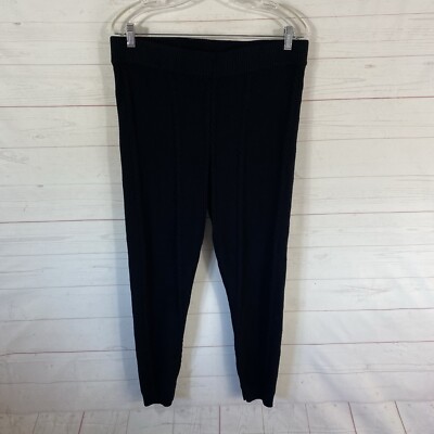 Torrid Womens Cable Knit Pull On Leggings Plus 1X Black Stretch Rayon/Poly Blend