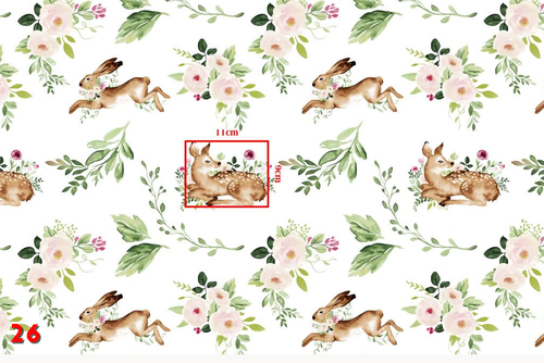 COT FITTED SHEET PATTERNED 100% cotton BED COVER 60x120 70x140 jungle flowers - Picture 27 of 63
